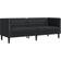 vidaXL Chesterfield Black Sofa 194cm 3 Seater