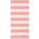 Sun Squad Striped Beach Peach White Bath Towel Pink, White (147.3x71.1cm)