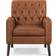 Winston Porter Asaria Brown Faux Leather Armchair 33.8" 2pcs