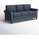 Lark Manor Anylia Blue Linen Blend Sofa 78" 3 Seater