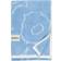 Marimekko Piirto Unikko Badezimmerhandtuch Blau (100x50cm)