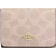 Coach Card Holder Wallet In Blocked Signature Canvas - Gold/Sand/Tan