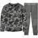 Helly Hansen Kid's Graphic Lifa Merino Wool Base Layer Set - Grey