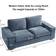 Latitude Run Van Winkle Blue Chenille Sofa 71.2" 2 Seater