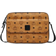 MCM Aren Messenger Bag In Visetos Medium - Cognac