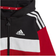 adidas Infant Tiberio 3-Stripes Colorblock Fleece Track Suit - Black/White/Better Scarlet (IJ6324)