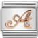 Nomination Composable Classic Link Letter A Charm - Silver/Rose Gold/Transparent