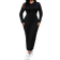 Shein Lune Plus Size Solid Color Long Sleeve Casual Slim Long Dress Maxi Women Outfit