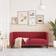 vidaXL Faux Leather Wine Red Soffa 174cm 2-sits