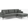 Modus Peninsula Agadir Dark Grey Sofa 250cm 3 Seater