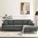 Modus Peninsula Agadir Dark Grey Sofa 250cm 3 Seater