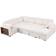 ERYE Reversible Sleeper Bed Beige Sofa 117.5" 4pcs