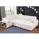 ERYE Reversible Sleeper Bed Beige Sofa 117.5" 4pcs
