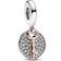 Pandora Two Tone Key to Happiness Double Dangle Charm - Silver/Rose Gold/Transparent