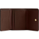 Coach Card Holder Wallet In Blocked Signature Canvas - Gold/Walnut/Tan