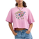 Coach Cosmic Rocket Print Cropped T-hirt - Hot Pink