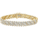 Macy's S Link Statement Bracelet - Gold/Silver/Diamonds