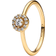 Pandora Round Pave Halo Ring - Gold/Transparent