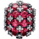 Pandora Sparkling Pavé Round Charm - Silver/Transparent/Pink