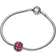 Pandora Sparkling Pavé Round Charm - Silver/Transparent/Pink