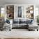 Ebern Designs Ahupendra 3-Piece Gray Chenille Sofa 110.2" 4 Seater