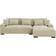 Wade Logan Asyiah Cream Sofa 114.5" 2pcs 3 Seater