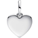 Pandora Engravable Love Heart Dangle Charm - Silver/Transparent