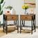 Trent Austin Design Kempst Walnut Brown Bedside Table 11.8x15.8" 2pcs