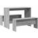 vidaXL 855536 Sonoma Gray Dining Set 47x97cm 3pcs