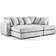 B&Q Chiswick Grey Sofa 215cm 4 Seater