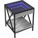 vidaXL With Infinity LED Grey Sonoma Sengebord 40x40cm