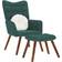 vidaXL Velvet Dark Green Fåtölj 95.5cm 2st