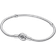 Pandora Moments Rose in Bloom Clasp Snake Chain Bracelet - Silver