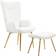 Homcom Sherpa White Fåtölj 111cm 2st