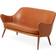 Warm Nordic Dwell Cognac/Smoked Oak Sofa 141cm 2 personers