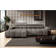 DomoHome Bull Grey Sofa 285cm 4 Seater