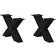 vidaXL 4012940 Black Bordsben 31cm 2st