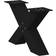 vidaXL 4012940 Black Bordsben 31cm 2st