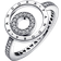 Pandora Signature Logo Circles Pavé Ring - Silver/Transparent