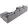 Latitude Run Modern Light Gray Sofa 142.5" 6 Seater
