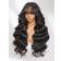 UNice 13x4 Pre-Everything Lace Front Natural Loose Wave Curtain Bangs Wig 16 inch Black