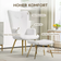 Homcom Sherpa White Fåtölj 111cm 2st