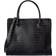 Italian Leather Top Handle Bag - Black