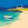 Pertemba Anthony Barber Hebridean Fishermans Cottage Blue/Green/Cream Wall Decor 40x40cm