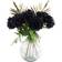 Leaf Grey Smoke Bottle Glass 40 cm Vase