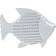 BigBuy Home Fish White Prydnadsfigur