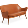 Warm Nordic Dwell Cognac/Smoked Oak Sofa 141cm 2 personers
