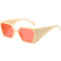 WNCKSQ Polarized Polygon Square Sunglasses Beige/Pink