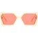 WNCKSQ Polarized Polygon Square Sunglasses Beige/Pink