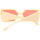 WNCKSQ Polarized Polygon Square Sunglasses Beige/Pink
